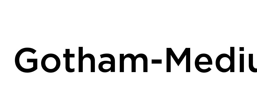 gotham typeface in alphabet medium