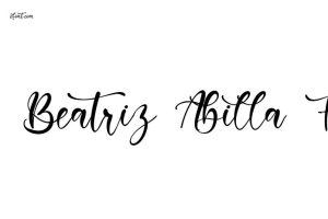 Beatriz Abilla Font - Free Font Download