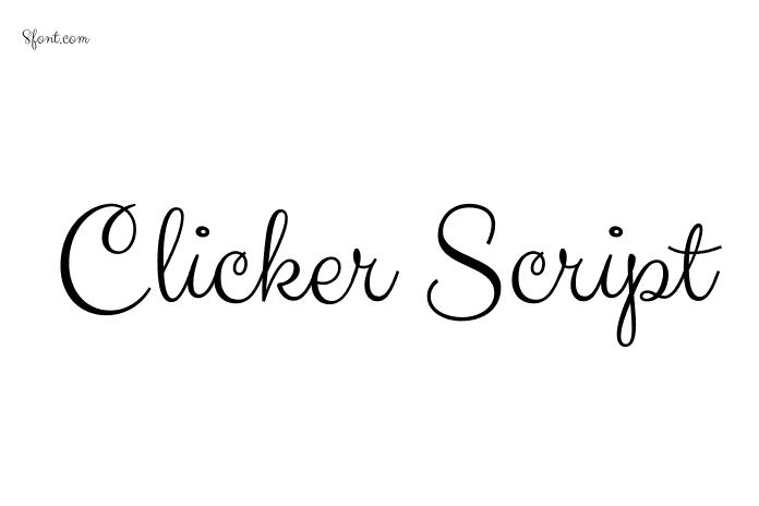 Clicker Script Font