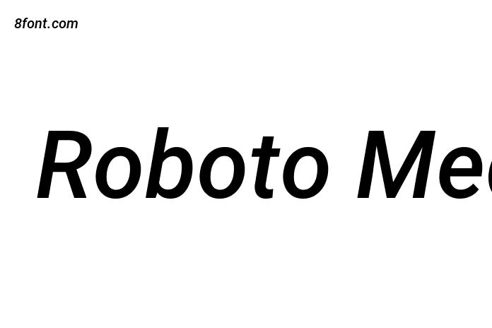 Roboto Medium Italic Font Graphic Design Fonts