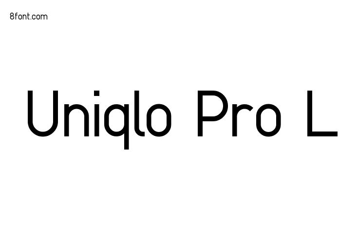 Uniqlo Pro Light Regular  Graphic Design Fonts