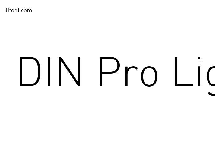 DIN Pro Light Font - Graphic Fonts