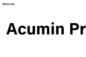 Acumin Pro Bold Font - Free Font Download