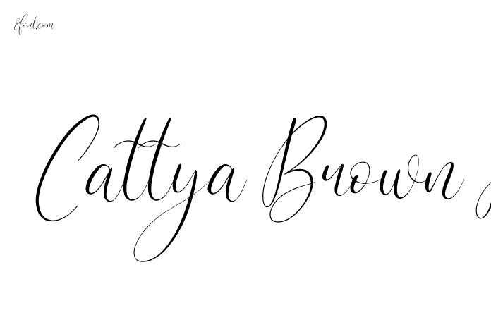 Cattya Brown Italic Font - Graphic Design Fonts
