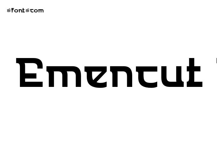 Emencut Bold Font - Graphic Design Fonts