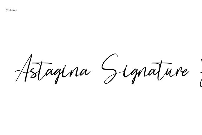 Astagina Signature Font - Graphic Design Fonts