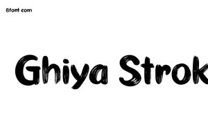 Ghiya Strokes Font - Free Font Download