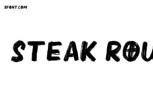 Steak Rough Font - Graphic Design Fonts