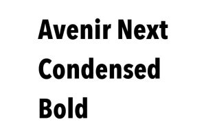 Avenir Next Condensed Bold Font Free Font Download