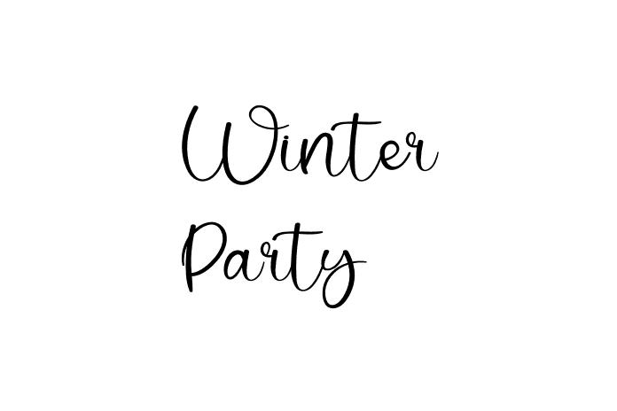 Winter Party Font - Graphic Design Fonts
