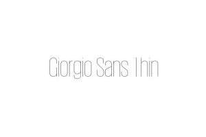 Giorgio Sans Thin Font Free Font Download