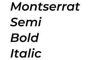 Montserrat Semi Bold Italic Font - Free Font Download