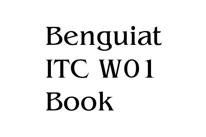 Benguiat ITC W01 Book Font - Free Font Download