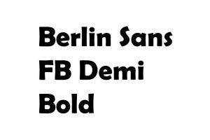 Berlin Sans FB Demi Bold Font - Free Download Fonts