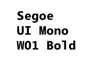 Segoe UI Mono W01 Bold Font - Free Font Download