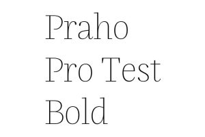 Praho Pro Test Bold Font - Free Font Download