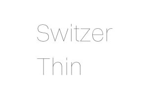 Switzer Thin Font - Free Download Fonts