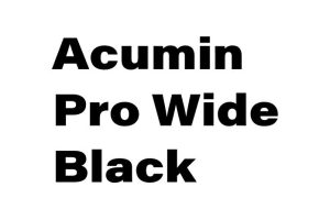 Acumin Pro Wide Black Font - Free Font Download