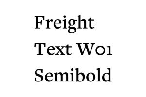 Freight Text W01 Semibold Font - Free Font Download