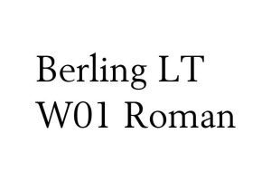 Berling LT W01 Roman Font Free Font Download