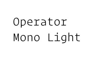 Operator Mono Light Font - Free Font Download