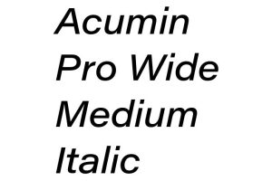 Acumin Pro Wide Medium Italic Free Font Download