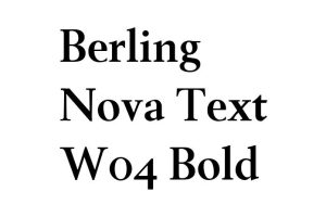 Berling Nova Text W04 Bold Font Free Font Download